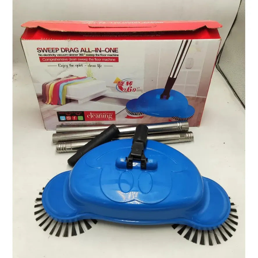 🧹✨ Magic 360° Floor Sweeper – Manual Rotating Cleaning Brush for Home & Office